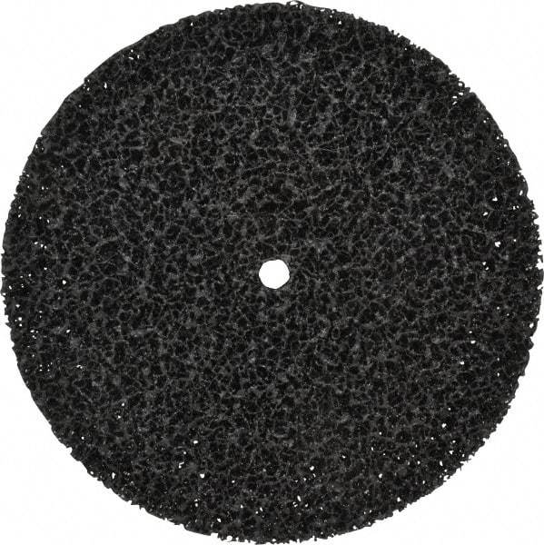 3M - 8" Very Coarse Grade Silicon Carbide Deburring Disc - 1/2" Center Hole, Arbor Connection, Black, 3,000 Max RPM - Industrial Tool & Supply