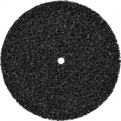 3M - 8" Very Coarse Grade Silicon Carbide Deburring Disc - 1/2" Center Hole, Arbor Connection, Black, 3,000 Max RPM - Industrial Tool & Supply