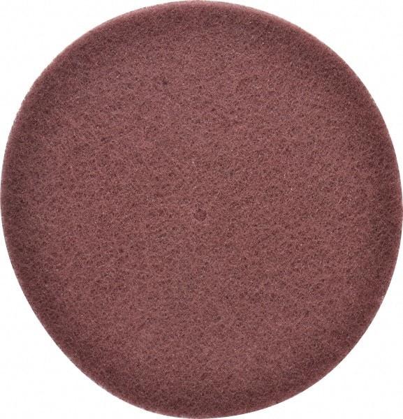 3M - 8" Very Fine Grade Aluminum Oxide Deburring Disc - 1/4" Center Hole, Arbor Connection, Maroon, 3,000 Max RPM - Industrial Tool & Supply