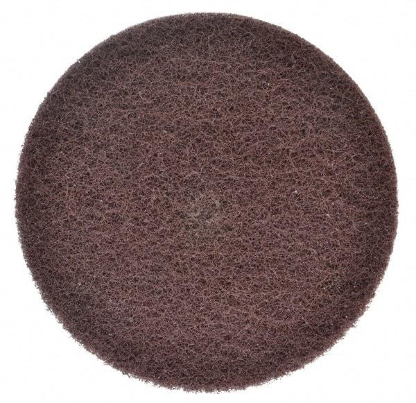 3M - 8" Medium Grade Aluminum Oxide Deburring Disc - 1/2" Center Hole, Arbor Connection, Maroon, 3,000 Max RPM - Industrial Tool & Supply