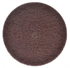 3M - 8" Medium Grade Aluminum Oxide Deburring Disc - 1/2" Center Hole, Arbor Connection, Maroon, 3,000 Max RPM - Industrial Tool & Supply