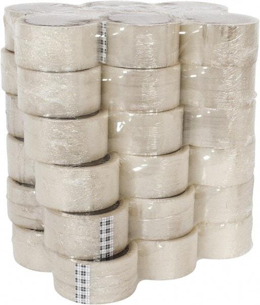 3M - 2" x 55 Yd Clear Rubber Adhesive Sealing Tape - Polypropylene Film Backing, 1.6 mil Thick, 38 Lb Tensile Strength, Series 369 - Industrial Tool & Supply