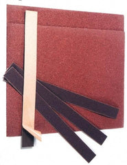 Made in USA - 150 Grit, Aluminum Oxide Adhesive Backed Sanding Sheets - Cloth, 9" x 11", Very Fine Grade, X Weighted Backing - Industrial Tool & Supply