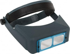 Made in USA - 1.5x Magnification, Optical Glass, Rectangular Magnifier - Headband Mount, 20 Inch Focal Distance - Industrial Tool & Supply
