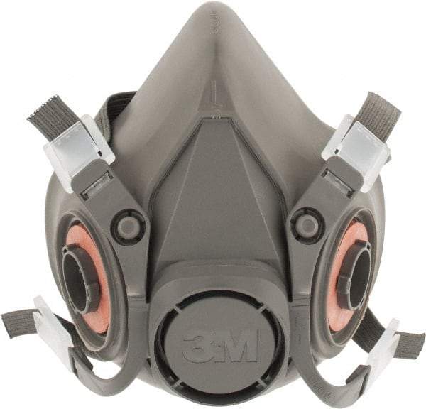 3M - Series 6000, Size L Half Mask Respirator - 4-Point Suspension, Bayonet Connection - Industrial Tool & Supply