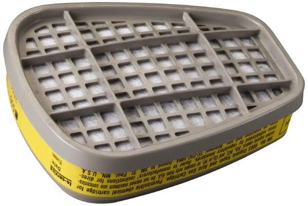3M - Yellow Cartridge - Series 6000, Protects Against Acid Gas, Organic Vapor - Industrial Tool & Supply