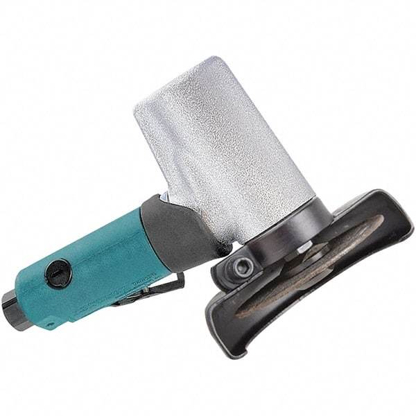 Dynabrade - 3" Wheel Diam, 20,000 RPM, Pneumatic Cutoff & Cutoff-Grinder Tool - Right Angle Handle, 1/4 NPT Inlet - Industrial Tool & Supply