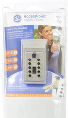 Supra - Push Button Combination, Permanent Key Safe - Brass Finish - Industrial Tool & Supply