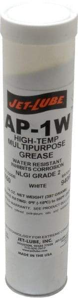 Jet-Lube - 14 oz Cartridge High Temperature Grease - White, High Temperature, 550°F Max Temp, NLGIG 2, - Industrial Tool & Supply