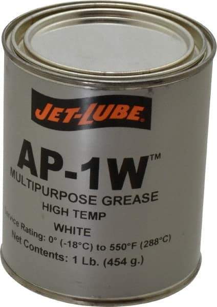 Jet-Lube - 1 Lb Can High Temperature Grease - White, High Temperature, 550°F Max Temp, NLGIG 2, - Industrial Tool & Supply