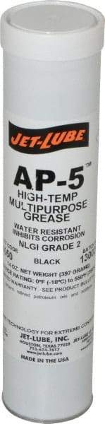 Jet-Lube - 14 oz Cartridge Moly-Disulfide Extreme Pressure Grease - Black, Extreme Pressure & High Temperature, 550°F Max Temp, NLGIG 2, - Industrial Tool & Supply