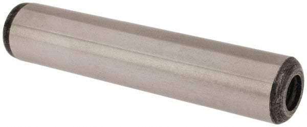 Value Collection - 1/2" Diam x 2-1/2" Pin Length Grade 8 Alloy Steel Pull Out Dowel Pin - 1 Rounded & 1 Threaded End - Industrial Tool & Supply