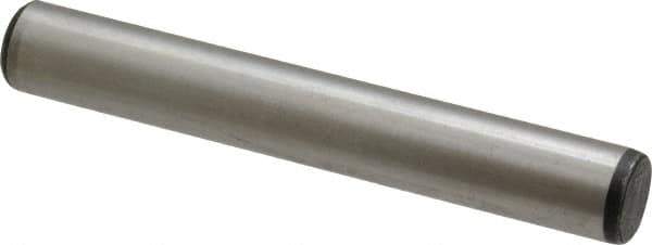 Value Collection - 1/2" Diam x 3-1/2" Pin Length Grade 8 Alloy Steel Pull Out Dowel Pin - 1 Rounded & 1 Threaded End - Industrial Tool & Supply