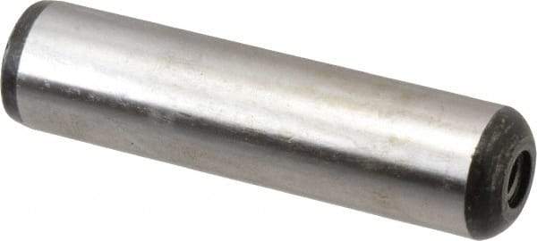 Value Collection - 3/4" Diam x 3" Pin Length Grade 8 Alloy Steel Pull Out Dowel Pin - 1 Rounded & 1 Threaded End - Industrial Tool & Supply