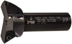 Dorian Tool - 60° Included Angle, 2-1/2 Inch Max Cutting Diameter, 3 Inserts, 1 Inch Shank Diameter, TDEX 220408-EN Insert Style, Indexable Dovetail Cutter - 3-1/2 Inch Overall Length - Industrial Tool & Supply
