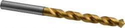 OSG - 9.4996mm 120° Vanadium High Speed Steel Jobber Drill - TiN Finish, Right Hand Cut, Spiral Flute, Straight Shank, 131mm OAL, Standard Point - Industrial Tool & Supply