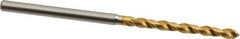OSG - #37 130° Vanadium High Speed Steel Jobber Drill - TiN Finish, Right Hand Cut, Spiral Flute, Straight Shank, 62mm OAL, Standard Point - Industrial Tool & Supply