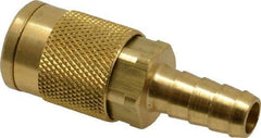 Coilhose Pneumatics - Hose Barb Acme Pneumatic Hose Coupler - Brass, 1/4" Body Diam, 3/8" Hose ID - Industrial Tool & Supply