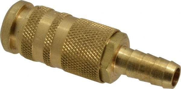 Coilhose Pneumatics - Hose Barb Industrial/Acme Pneumatic Hose Coupler - Brass, 1/4" Body Diam, 3/8" Hose ID - Industrial Tool & Supply