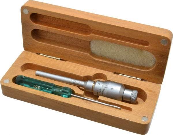SPI - 0.275 to 0.35", 2" Gage Depth, Mechanical Inside Hole Micrometer - 0.0001" Graduation, 0.0002" Accuracy, Ratchet Stop Thimble - Industrial Tool & Supply