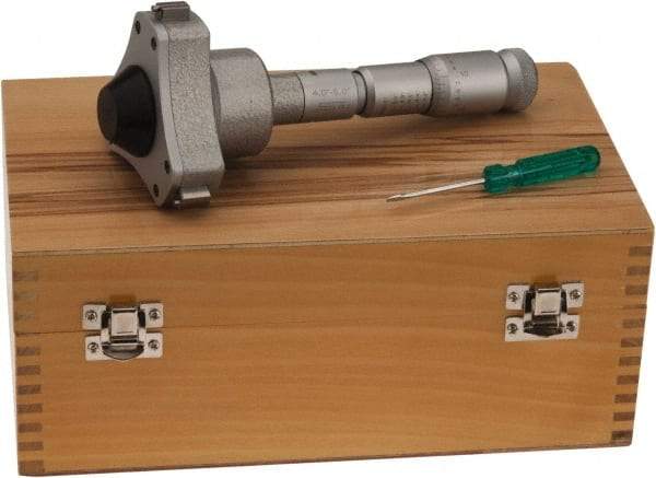 SPI - 4 to 5", 5.51" Gage Depth, Mechanical Inside Hole Micrometer - 0.0002" Graduation, 0.0004" Accuracy, Ratchet Stop Thimble - Industrial Tool & Supply