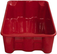 MFG Tray - 300 Lb Load Capacity Red Fiberglass Tote Container - Stacking, Nesting, 24.3" Long x 14.8" Wide x 8" High - Industrial Tool & Supply