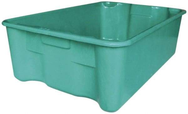 MFG Tray - 300 Lb Load Capacity Green Fiberglass Tote Container - Stacking, Nesting, 24.3" Long x 14.8" Wide x 8" High - Industrial Tool & Supply