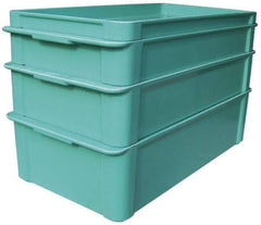 MFG Tray - 300 Lb Load Capacity Green Fiberglass Tote Container - Stacking, 23.4" Long x 12" Wide x 6" High - Industrial Tool & Supply