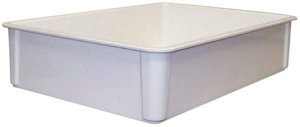 MFG Tray - 400 Lb Load Capacity White Fiberglass Tote Container - Stacking, 25.8" Long x 17.8" Wide x 6" High - Industrial Tool & Supply
