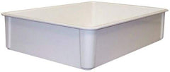 MFG Tray - 400 Lb Load Capacity White Fiberglass Tote Container - Stacking, 25.8" Long x 17.8" Wide x 6" High - Industrial Tool & Supply