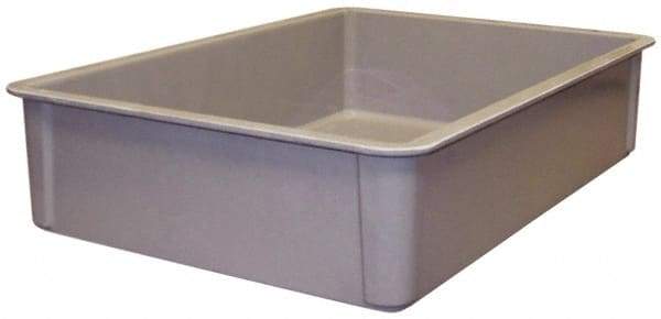MFG Tray - 400 Lb Load Capacity Gray Fiberglass Tote Container - Stacking, 25.8" Long x 17.8" Wide x 6" High - Industrial Tool & Supply