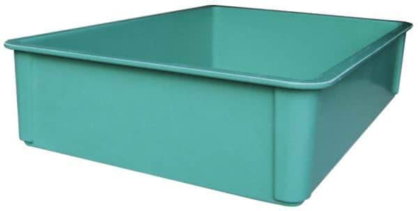 MFG Tray - 400 Lb Load Capacity Green Fiberglass Tote Container - Stacking, 25.8" Long x 17.8" Wide x 6" High - Industrial Tool & Supply
