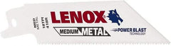 Lenox - 4" Long x 3/4" Thick, Bi-Metal Reciprocating Saw Blade - Tapered Profile, 18 TPI, Toothed Edge, Universal Shank - Industrial Tool & Supply