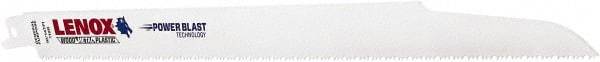 Lenox - 12" Long x 3/4" Thick, Bi-Metal Reciprocating Saw Blade - Tapered Profile, 10 to 14 TPI, Toothed Edge, Universal Shank - Industrial Tool & Supply