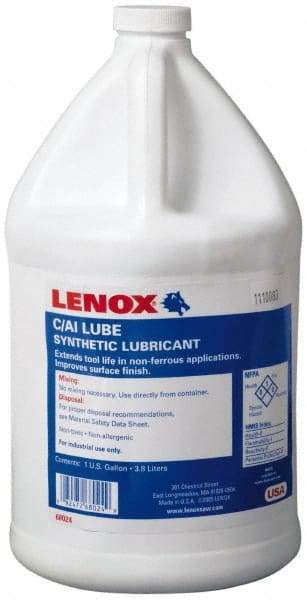 Lenox - C/AL, 1 Gal Bottle Sawing Fluid - Synthetic, For Cutting, Near Dry Machining (NDM) - Industrial Tool & Supply