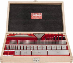 Starrett - 81 Piece, 0.05 to 4", Grade 0, Steel Gage Block Set - Square - Industrial Tool & Supply