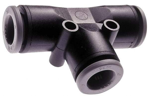 Norgren - 3mm Tube OD, Brass Push-to-Connect Tube Union Tee - Tube to Tube Connection, 150 Max psi, Nitrile O-Ring, 0 to 175°F Working Temp - Industrial Tool & Supply
