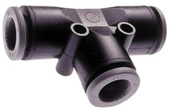 Norgren - 3mm Tube OD, Brass Push-to-Connect Tube Union Tee - Tube to Tube Connection, 150 Max psi, Nitrile O-Ring, 0 to 175°F Working Temp - Industrial Tool & Supply