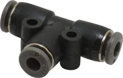 Norgren - 5/32" Tube OD, Brass Push-to-Connect Tube Union Tee - Tube to Tube Connection, 150 Max psi, Nitrile O-Ring, 0 to 175°F Working Temp - Industrial Tool & Supply