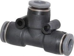 Norgren - 1/4" Tube OD, Brass Push-to-Connect Tube Union Tee - Tube to Tube Connection, 150 Max psi, Nitrile O-Ring, 0 to 175°F Working Temp - Industrial Tool & Supply