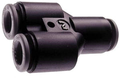 Norgren - 6 x 6 x 4mm Tube OD, Brass Push-to-Connect Tube Parallel Y - 150 Max psi, Tube to Tube Connection, Nitrile O-Ring, 0 to 175°F Working Temp - Industrial Tool & Supply