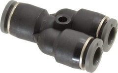 Norgren - 1/4" Tube OD, Brass Push-to-Connect Tube Parallel Y - 150 Max psi, Tube to Tube Connection, Nitrile O-Ring, 0 to 175°F Working Temp - Industrial Tool & Supply