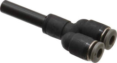Norgren - 5/32" Tube OD, Brass Push-to-Connect Tube Y Stem Connector - Tube to Stem Connection, 150 Max psi, Nitrile O-Ring, 0 to 175°F Working Temp - Industrial Tool & Supply