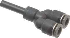 Norgren - 1/4" Tube OD, Brass Push-to-Connect Tube Y Stem Connector - Tube to Stem Connection, 150 Max psi, Nitrile O-Ring, 0 to 175°F Working Temp - Industrial Tool & Supply