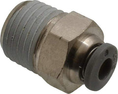 Norgren - 5/32" Tube OD, 1/4 NPTF Brass Push-to-Connect Tube Male Connector - Tube to Male NPT Connection, 150 Max psi, Nitrile O-Ring, 0 to 175°F Working Temp - Industrial Tool & Supply