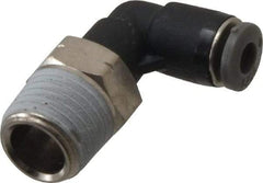 Norgren - 5/32" Tube OD, 1/4 NPTF Brass Push-to-Connect Tube Male Swivel Elbow - Tube to Male NPT Connection, 150 Max psi, Nitrile O-Ring, 0 to 175°F Working Temp - Industrial Tool & Supply