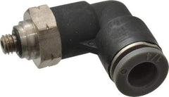 Norgren - 1/4" Tube OD, 10-32 UNF Brass Push-to-Connect Tube Male Swivel Elbow - Tube to Male UNF Connection, 150 Max psi, Nitrile O-Ring, 0 to 175°F Working Temp - Industrial Tool & Supply