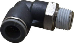 Norgren - 3/8" Tube OD, 1/4 NPTF Brass Push-to-Connect Tube Male Swivel Elbow - Tube to Male NPT Connection, 150 Max psi, Nitrile O-Ring, 0 to 175°F Working Temp - Industrial Tool & Supply
