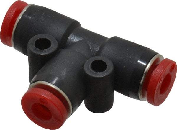 Norgren - 4mm Tube OD, Brass Push-to-Connect Tube Union Tee - Tube to Tube Connection, 150 Max psi, Nitrile O-Ring, 0 to 175°F Working Temp - Industrial Tool & Supply