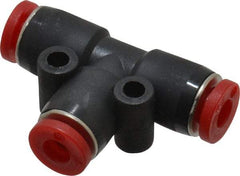 Norgren - 4mm Tube OD, Brass Push-to-Connect Tube Union Tee - Tube to Tube Connection, 150 Max psi, Nitrile O-Ring, 0 to 175°F Working Temp - Industrial Tool & Supply